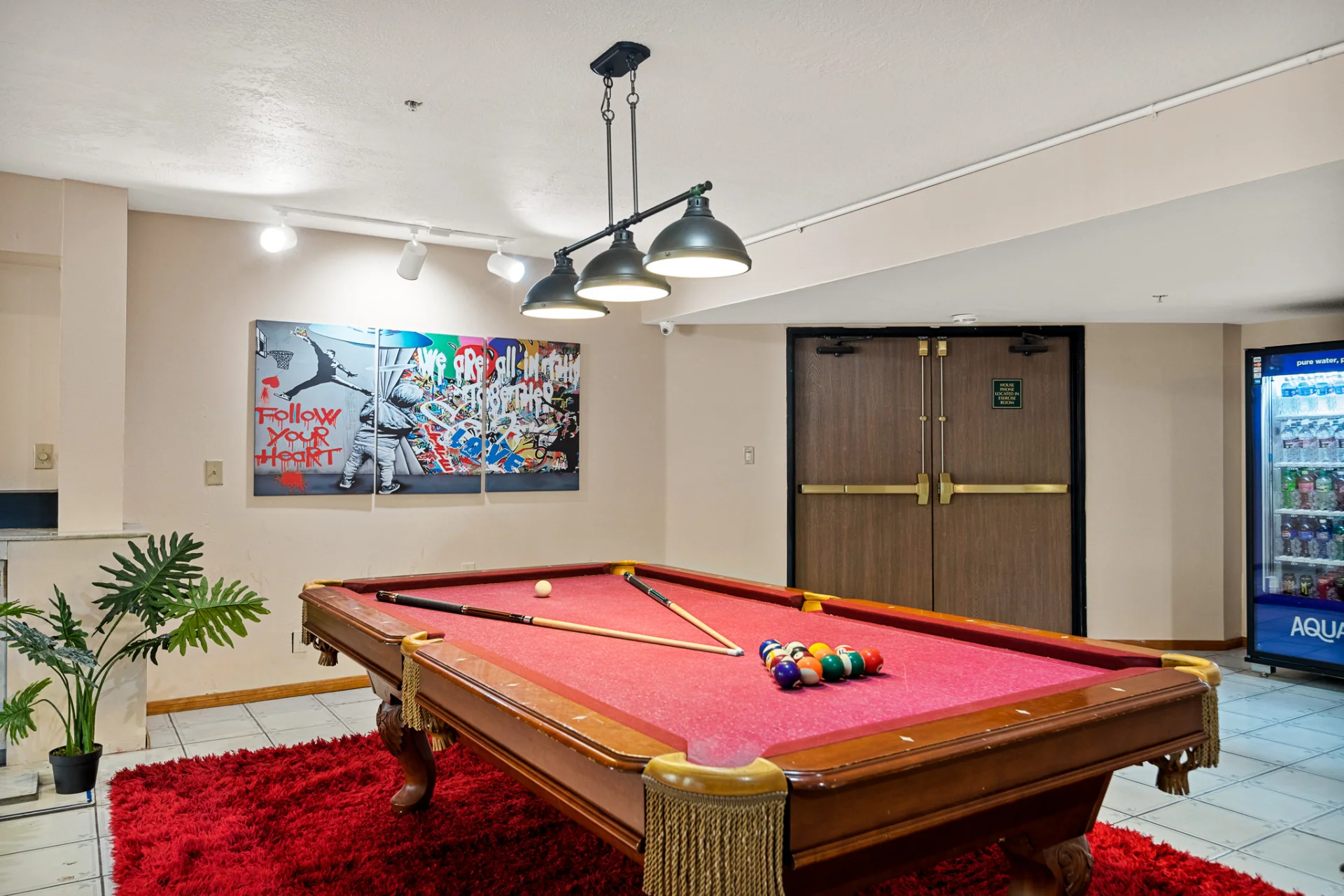 game room pool table